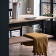 Elvira Wooden Extending Dining Table In Oak And Meteror