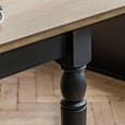 Elvira Wooden Extending Dining Table In Oak And Meteror