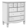 Elyssa Mirrored Chest 8 Of Drawers In Silver