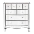 Elyssa Mirrored Chest 8 Of Drawers In Silver