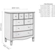 Elyssa Mirrored Chest 8 Of Drawers In Silver