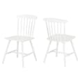 Emmett White Wooden Dining Chairs In Pair