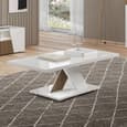 Enna High Gloss Coffee Table Rectangular In White
