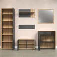 Estero Wooden Hallway Furniture Set In Anthracite And Oak
