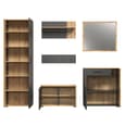 Estero Wooden Hallway Furniture Set In Anthracite And Oak