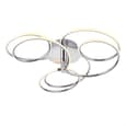 Eterne 3 Lights Semi Flush Ceiling Light In Chrome