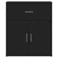 Exeter Wooden Sideboard With 2 Doors 1 Drawers In Black