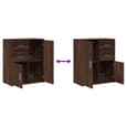 Exeter Wooden Sideboard With 2 Doors 2 Drawers In Brown Oak