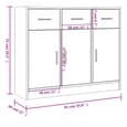 Exeter Wooden Sideboard With 3 Doors 3 Drawers In Black