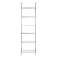 Fafnir Cross Design Clear Glass Bookshelf With Silver Frame