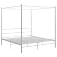 Fallon Metal Canopy Super King Size Bed In White