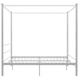 Fallon Metal Canopy Super King Size Bed In White