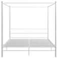 Fallon Metal Canopy Super King Size Bed In White