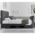 Felton Fabric Ottoman Storage King Size TV Bed In Slate