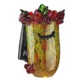 Flora Glass Set Of 2 Decorative Vase In Multicolor
