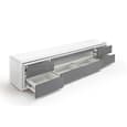 Frame High Gloss TV Stand In White And Grey With LED