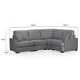 Frisco Fabric Right Hand Corner Sofa In Grey