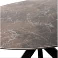 Gabri Large Sintered Stone Round Dining Table In Black