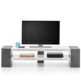 Geneva Rectangular TV Stand In Matt White And Concrete