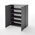 Genie Modern Shoe Cabinet In Matt Anthracite With 2 Doors