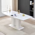 Genisimo Small Gloss Extending Dining Table 6 Demi Z Grey Chairs