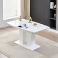 Genisimo Small Gloss Extending Dining Table 6 Demi Z Grey Chairs