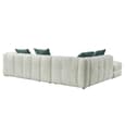 Genova Fabric Left Hand Corner Sofa In Beige