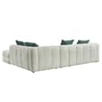 Genova Fabric Right Hand Corner Sofa In Beige