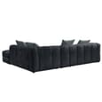 Genova Fabric Right Hand Corner Sofa In Charcoal