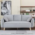 Gunnison Fabric 3+1+1 Seater Sofa Set In Light Grey