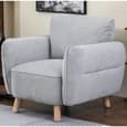 Gunnison Fabric 3+1+1 Seater Sofa Set In Light Grey