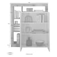 Hanmer High Gloss Highboard With 2 Doors In White And Pero