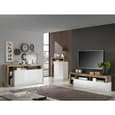 Hanmer High Gloss Highboard With 2 Doors In White And Pero