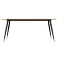 Hanover Oak Wooden Dining Table With 6 Lyster Blue Chairs