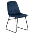 Hanover Oak Wooden Dining Table With 6 Lyster Blue Chairs