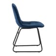Hanover Oak Wooden Dining Table With 6 Lyster Blue Chairs