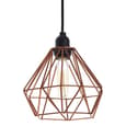 Hartok Metal Wire Frame Pendant Light In Copper