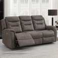 Hasselt Fabric Electric Recliner 3+2 Seater Sofa Set In Brown
