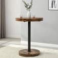 Havana Rustic Oak Bar Table With Black Base 2 Ripple Black Stools