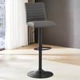 Havana Rustic Oak Bar Table With Black Base 2 Ripple Grey Stools