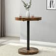 Havana Rustic Oak Bar Table With Black Base 2 Ripple White Stools