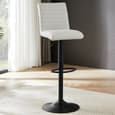 Havana Rustic Oak Bar Table With Black Base 2 Ripple White Stools