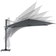 Hawo Polyester Garden Deluxe Parasol In Dark Grey