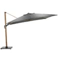 Hawo Polyester Garden Deluxe Parasol In Dark Grey And Oak