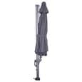 Hawo Polyester Garden Round Parasol In Dark Grey