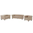 Hertford Fabric 3+2+1 Seater Sofa Set In Stone