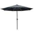 Hialeah Large Polyester Outdoor Parasol With LED In Slate