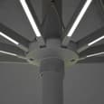Hialeah Large Polyester Outdoor Parasol With LED In Slate