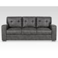Hobart Fabric 3+1+1 Seater Sofa Set In Dark Grey