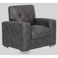 Hobart Fabric 3+1+1 Seater Sofa Set In Dark Grey